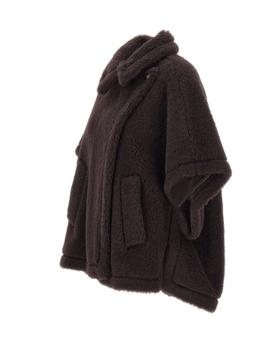 MAX MARA Mantella in tessuto teddy BROWN Donna 