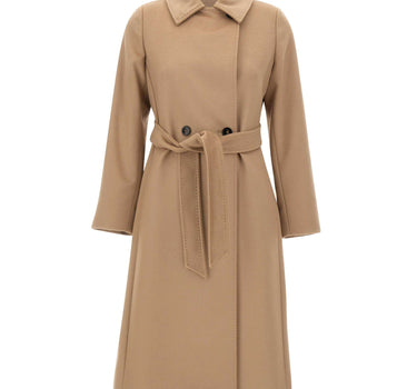 MAX MARA STUDIO Cappotto doppiopetto in lana BROWN Donna 