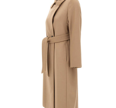 MAX MARA STUDIO Cappotto doppiopetto in lana BROWN Donna 