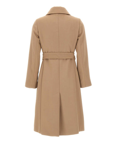 MAX MARA STUDIO Cappotto doppiopetto in lana BROWN Donna 