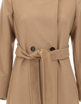 MAX MARA STUDIO Cappotto doppiopetto in lana BROWN Donna 