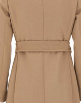 MAX MARA STUDIO Cappotto doppiopetto in lana BROWN Donna 