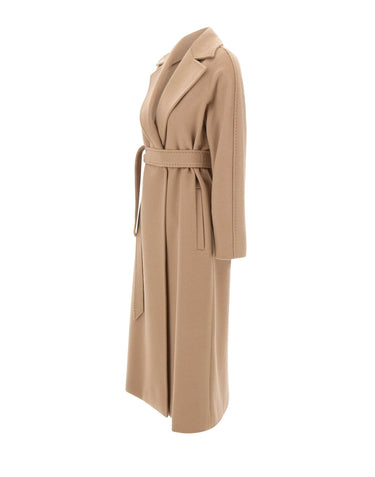 MAX MARA STUDIO Cappotto in misto cashmere, lana e alpaca BROWN Donna 