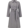 MAX MARA STUDIO Cappotto doppiopetto in lana GREY Donna 