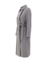 MAX MARA STUDIO Cappotto doppiopetto in lana GREY Donna 