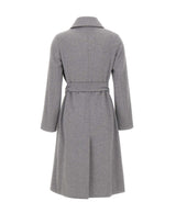 MAX MARA STUDIO Cappotto doppiopetto in lana GREY Donna 