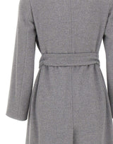 MAX MARA STUDIO Cappotto doppiopetto in lana GREY Donna 