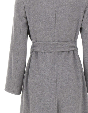 MAX MARA STUDIO Cappotto doppiopetto in lana GREY Donna 