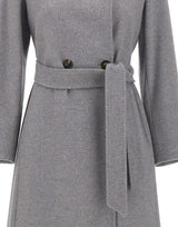 MAX MARA STUDIO Cappotto doppiopetto in lana GREY Donna 