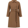 MAX MARA STUDIO Cappotto doppiopetto in lana BROWN Donna 