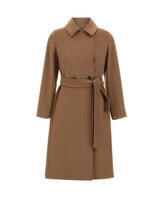 MAX MARA STUDIO Cappotto doppiopetto in lana BROWN Donna 