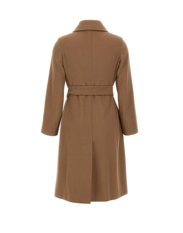 MAX MARA STUDIO Cappotto doppiopetto in lana BROWN Donna 