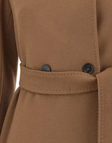 MAX MARA STUDIO Cappotto doppiopetto in lana BROWN Donna 