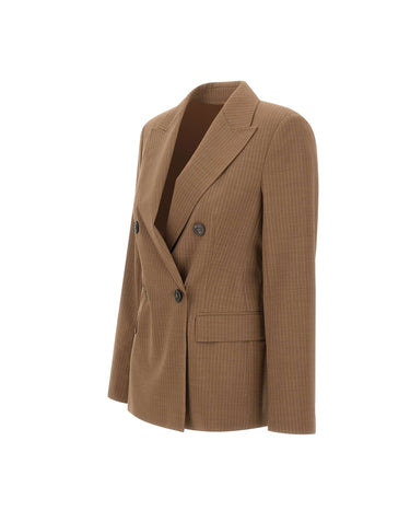Blazer doppiopetto in tela di lana 2626046031600 005 MAX MARA STUDIO 
