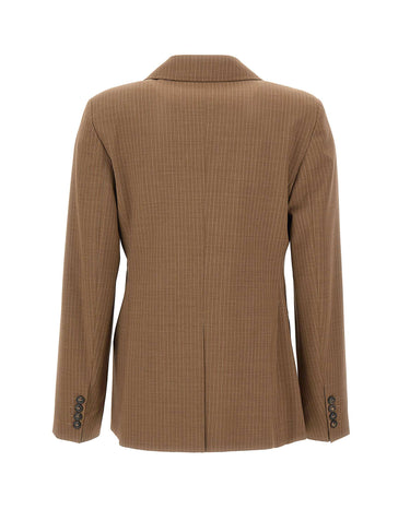 Blazer doppiopetto in tela di lana 2626046031600 005 MAX MARA STUDIO 