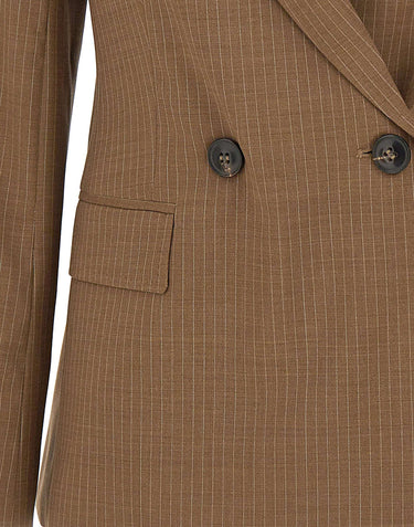 Blazer doppiopetto in tela di lana 2626046031600 005 MAX MARA STUDIO 