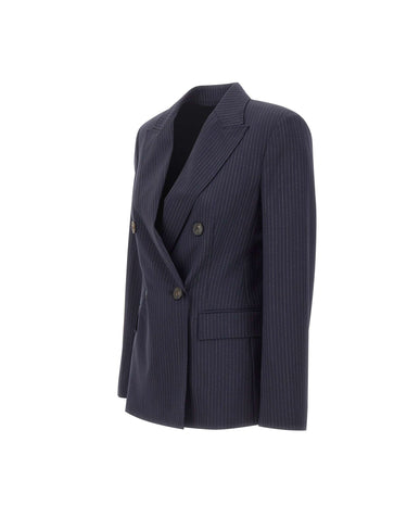 Blazer doppiopetto in tela di lana 2626046031600 006 MAX MARA STUDIO 