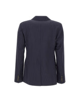 Blazer doppiopetto in tela di lana 2626046031600 006 MAX MARA STUDIO 