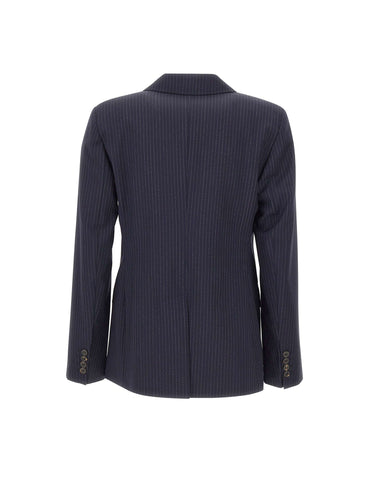 Blazer doppiopetto in tela di lana 2626046031600 006 MAX MARA STUDIO 