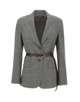 MAX MARA STUDIO Blazer in flanella di lana GREY Donna 