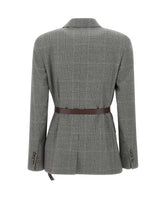 MAX MARA STUDIO Blazer in flanella di lana GREY Donna 