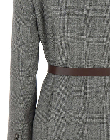 MAX MARA STUDIO Blazer in flanella di lana GREY Donna 