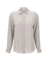 MAX MARA STUDIO Camicia in raso di seta GREY Donna 