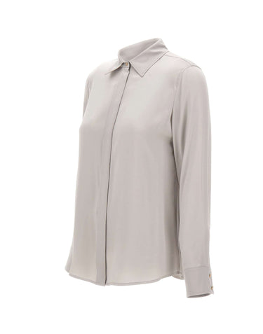MAX MARA STUDIO Camicia in raso di seta GREY Donna 