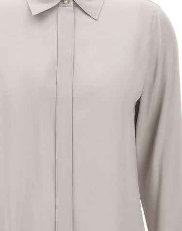 MAX MARA STUDIO Camicia in raso di seta GREY Donna 