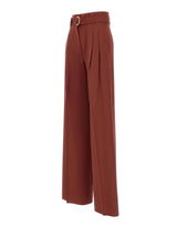 MAX MARA STUDIO Pantalone a vita alta in tela di lana RED Donna 