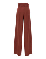 MAX MARA STUDIO Pantalone a vita alta in tela di lana RED Donna 