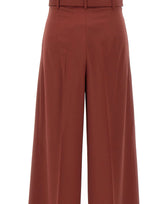 MAX MARA STUDIO Pantalone a vita alta in tela di lana RED Donna 