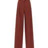 MAX MARA STUDIO Pantalone a vita alta in tela di lana RED Donna 