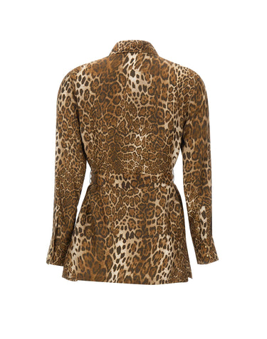 Camicia in twill di seta stampata 2626196031600 001 MAX MARA STUDIO 