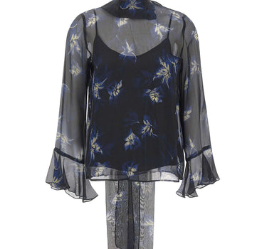 Blusa in seta stampata con foulard 2626266015600 001 MAX MARA STUDIO 