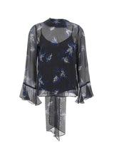 Blusa in seta stampata con foulard 2626266015600 001 MAX MARA STUDIO 