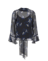Blusa in seta stampata con foulard 2626266015600 001 MAX MARA STUDIO 
