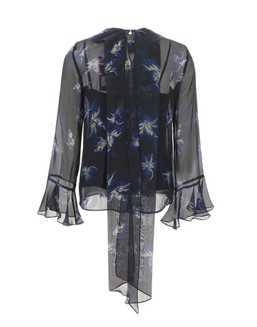Blusa in seta stampata con foulard 2626266015600 001 MAX MARA STUDIO 