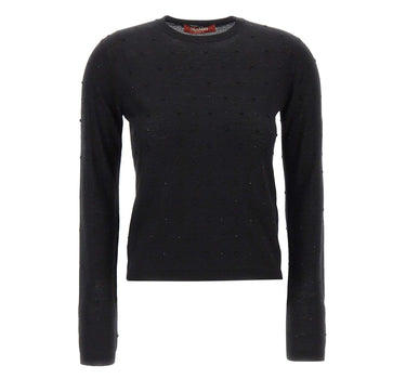 MAX MARA STUDIO Maglia con strass BLACK Donna 