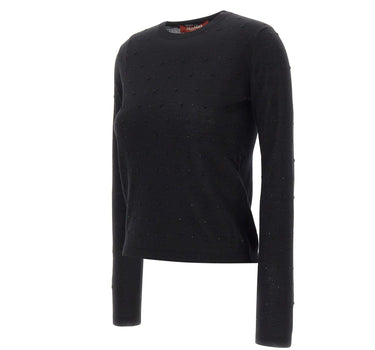 MAX MARA STUDIO Maglia con strass BLACK Donna 