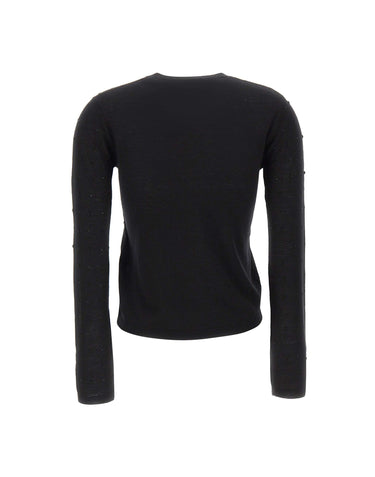 MAX MARA STUDIO Maglia con strass BLACK Donna 