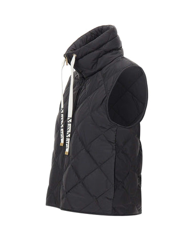 MAX MARA THE CUBE Gilet imbottito in tela antigoccia BLACK Donna 