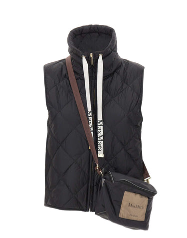 MAX MARA THE CUBE Gilet imbottito in tela antigoccia BLACK Donna 