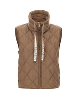 MAX MARA THE CUBE Gilet imbottito in tela antigoccia BROWN Donna 