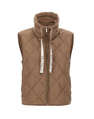 MAX MARA THE CUBE Gilet imbottito in tela antigoccia BROWN Donna 
