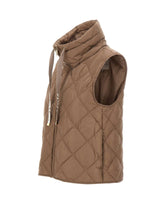 MAX MARA THE CUBE Gilet imbottito in tela antigoccia BROWN Donna 