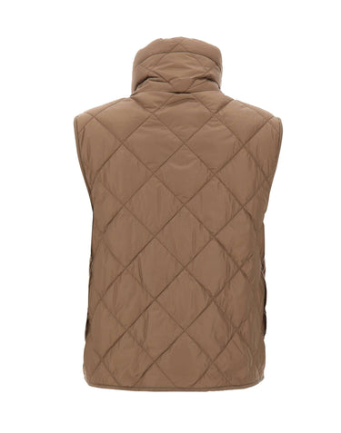 MAX MARA THE CUBE Gilet imbottito in tela antigoccia BROWN Donna 