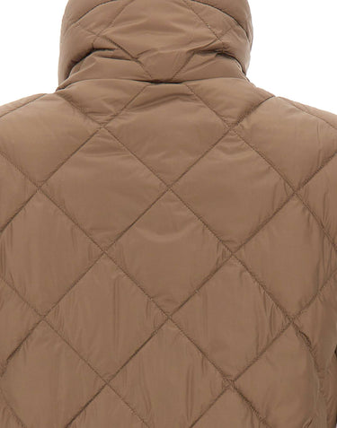 MAX MARA THE CUBE Gilet imbottito in tela antigoccia BROWN Donna 