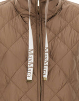 MAX MARA THE CUBE Gilet imbottito in tela antigoccia BROWN Donna 