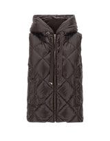 MAX MARA THE CUBE Gilet imbottito in tela antigoccia BROWN Donna 